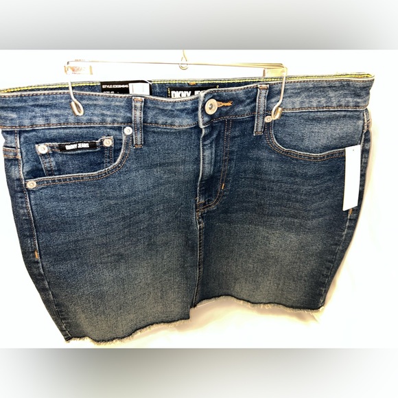 Dkny Skirt Denim Blue